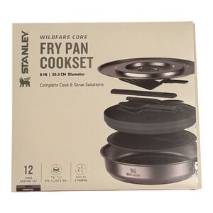 Stanley Wildfare Core 12-Piece Fry Pan Camping Cookset Stainless Steel 1 Qt NEW
